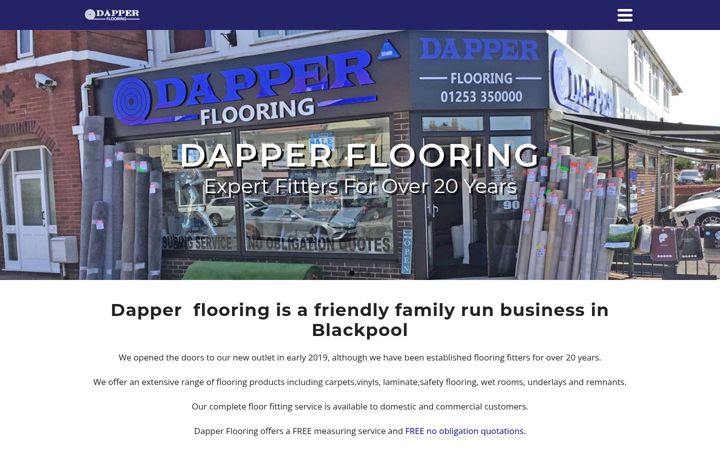 Screenshot of dapperflooring.co.uk