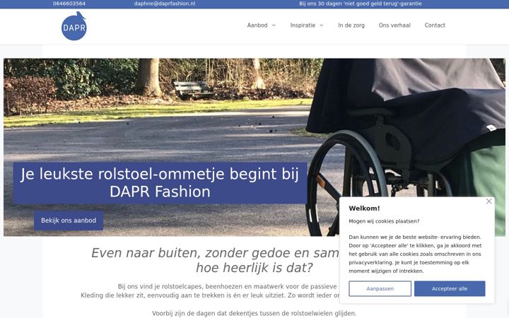 Screenshot von daprfashion.nl