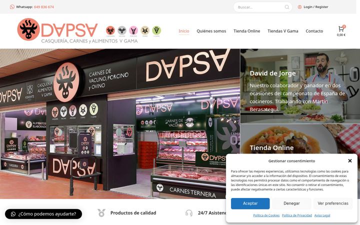 Screenshot of dapsa.info