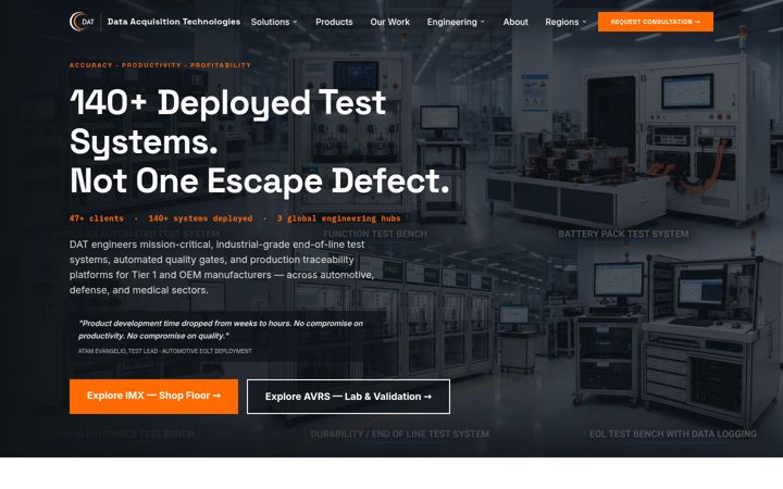 Screenshot of daq-tech.com