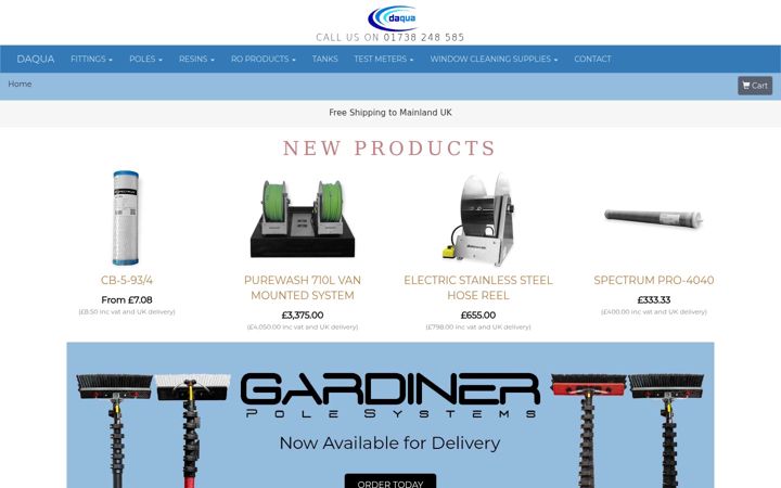 Screenshot of daqua.co.uk