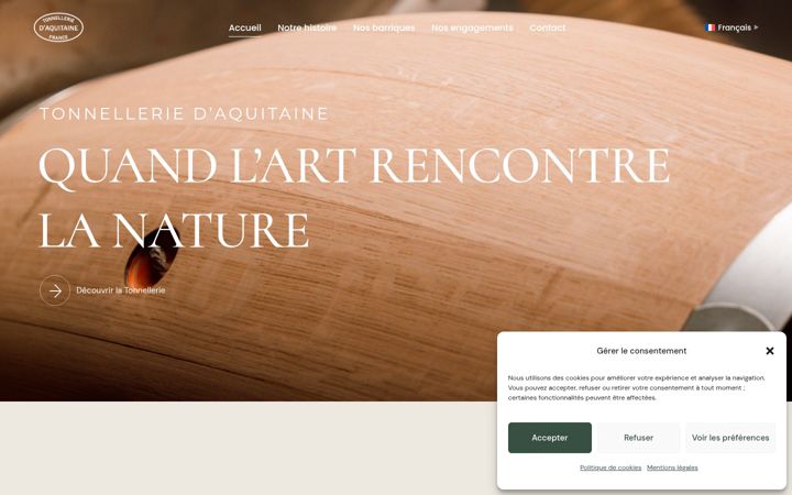 Zrzut ekranu daquitaine.fr