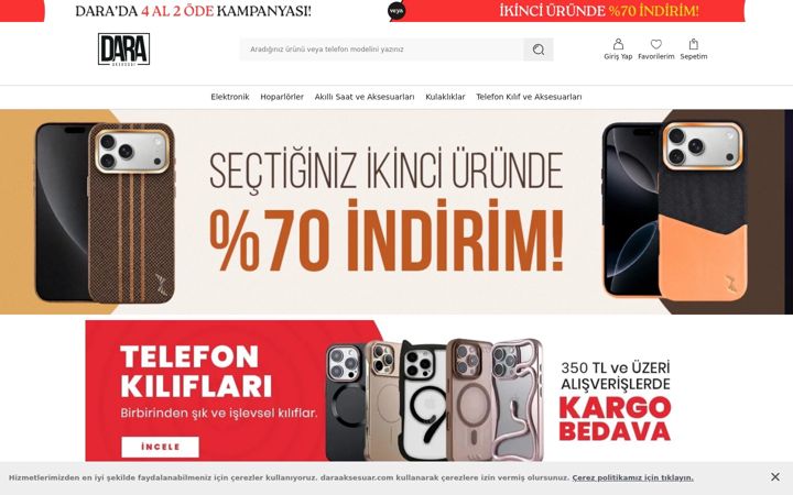 Screenshot of daraaksesuar.com