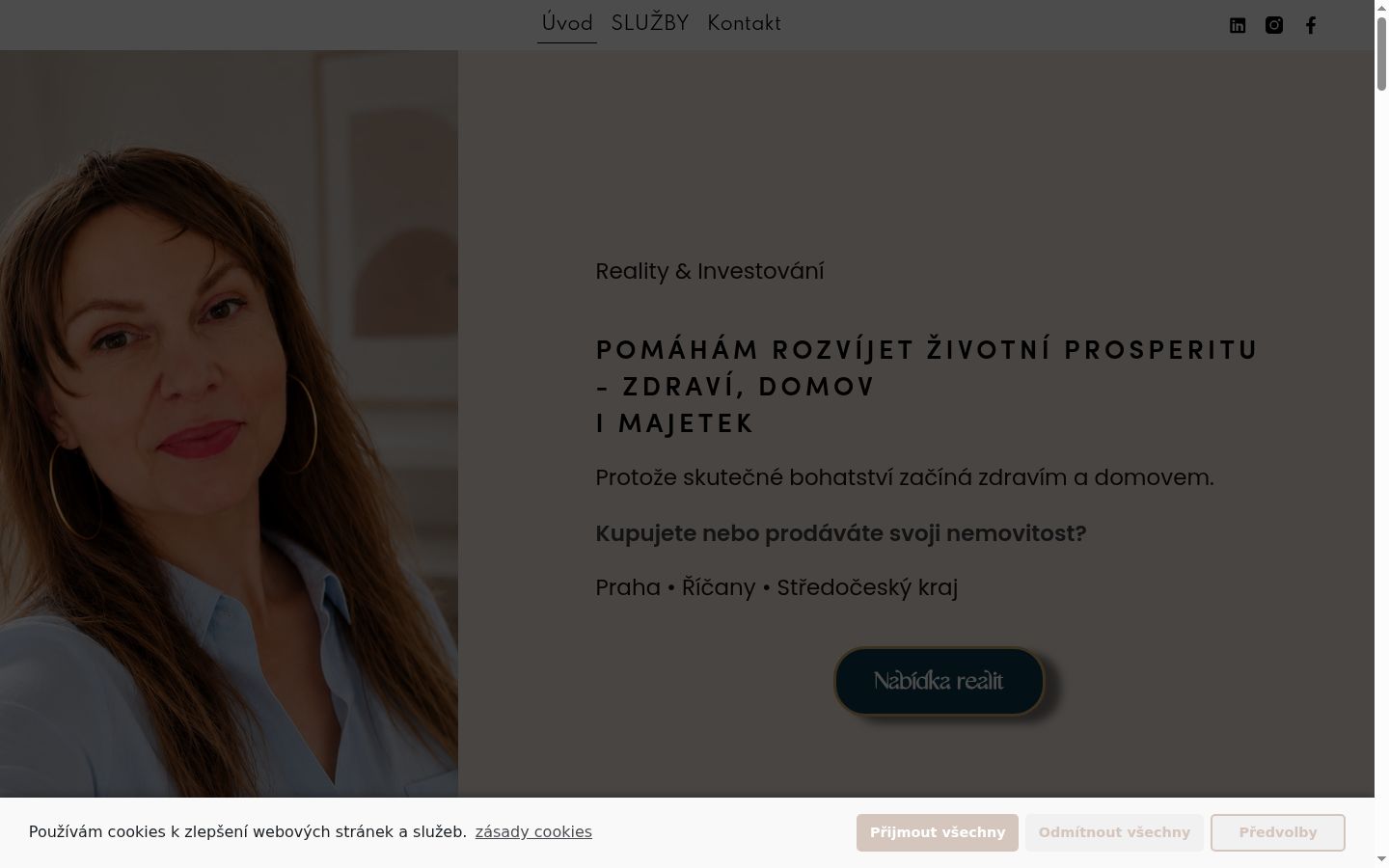 Snímek obrazovky baneru souhlasu zobrazeného před jakoukoli interakcí