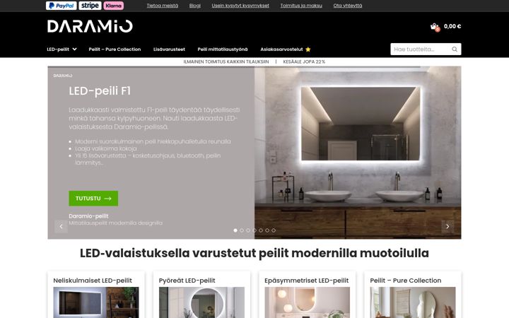 Snímek obrazovky daramio.fi