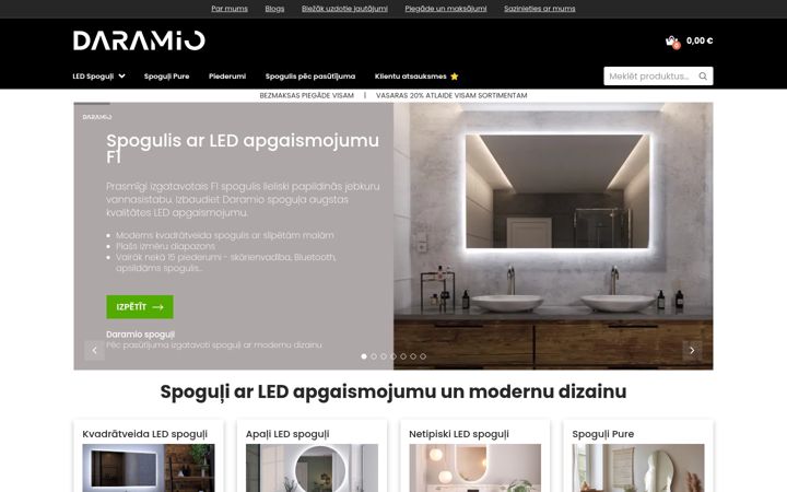 Screenshot of daramio.lv