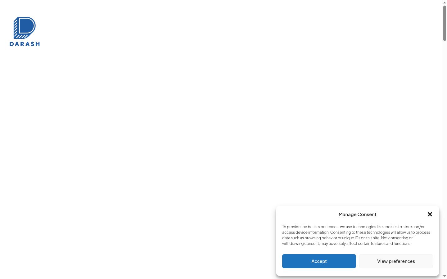 Capture d'écran de la bannière de consentement affichée avant toute interaction
