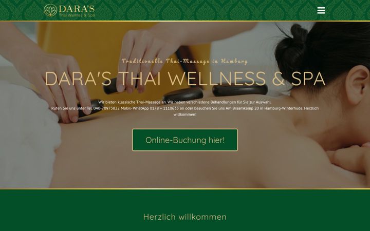 Screenshot of darathaimassage.de