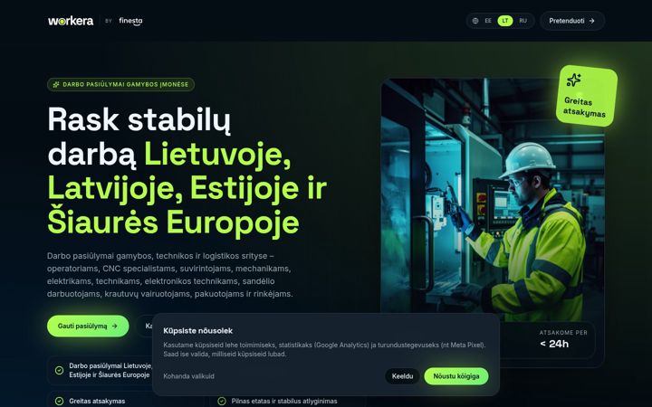 Screenshot of darbaslietuvoje.com