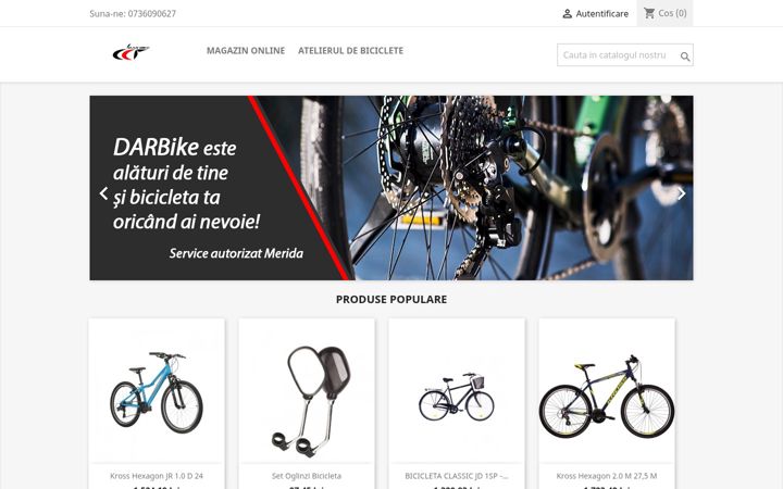 Capture d'écran de darbike.ro