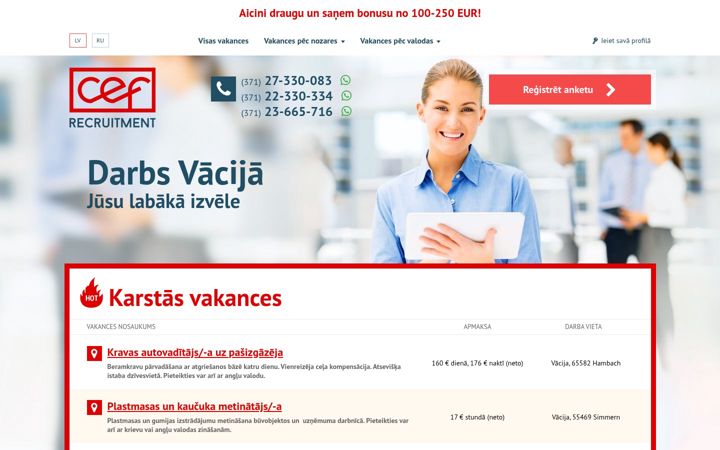 Screenshot of darbsvacija.lv
