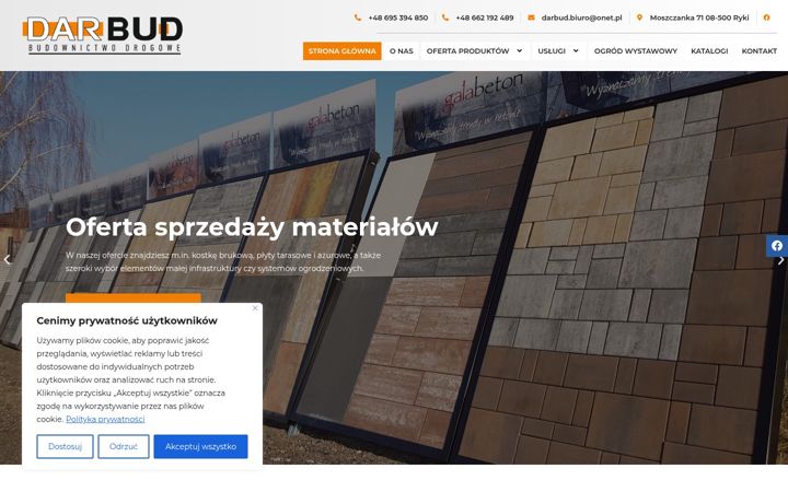 Screenshot of darbud.eu