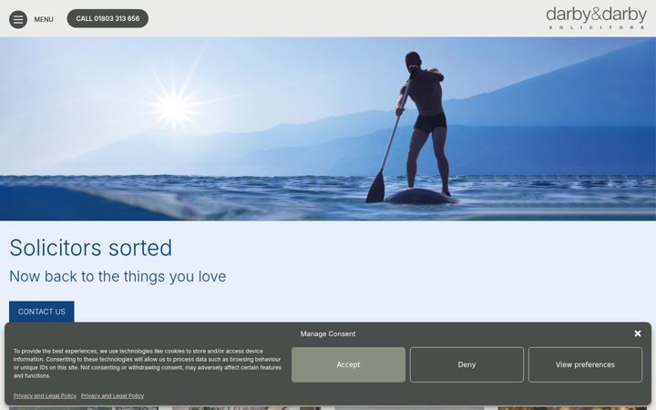 Screenshot of darbylaw.co.uk
