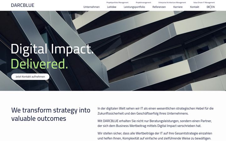 Screenshot of darcblue.com