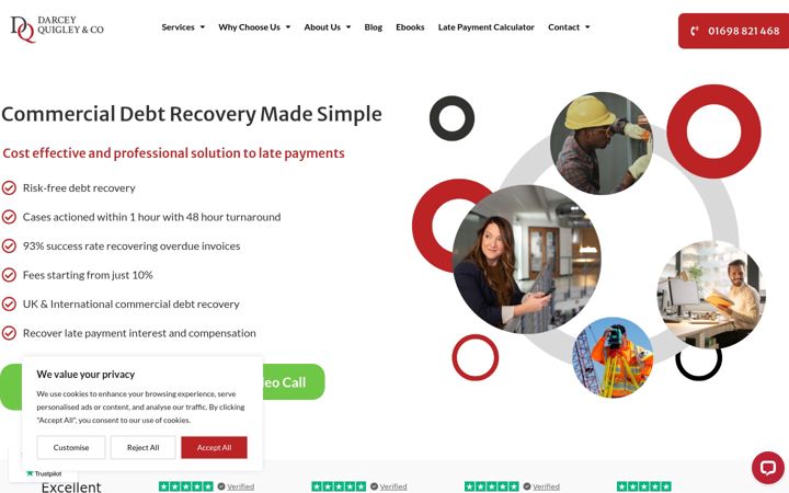 Screenshot of darceyquigley.co.uk