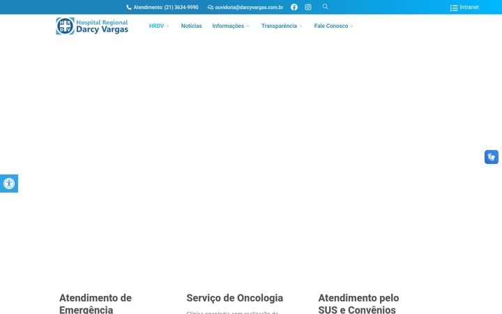 Screenshot stránky darcyvargas.com.br