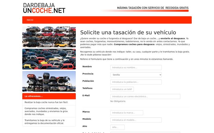 Captura de ecrã de dardebajauncoche.net