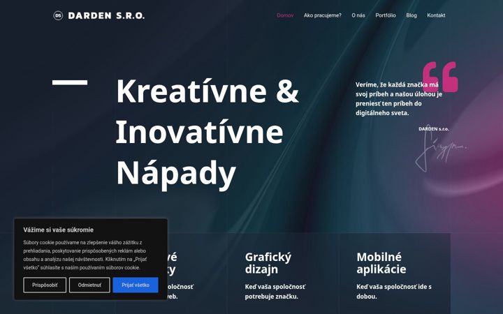 Screenshot of darden.sk