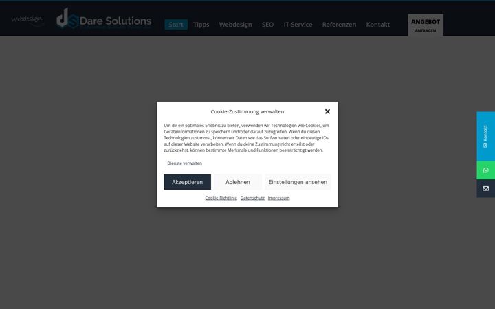 Screenshot of dare-solutions.de