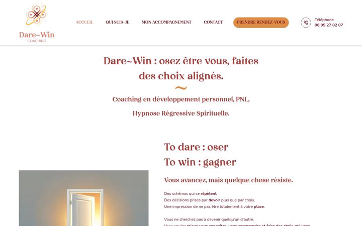 Zrzut ekranu dare-win-coaching.fr
