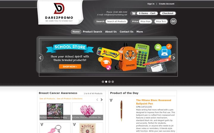 Screenshot of dare2promo.com