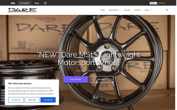 Screenshot of daremotorsport.com