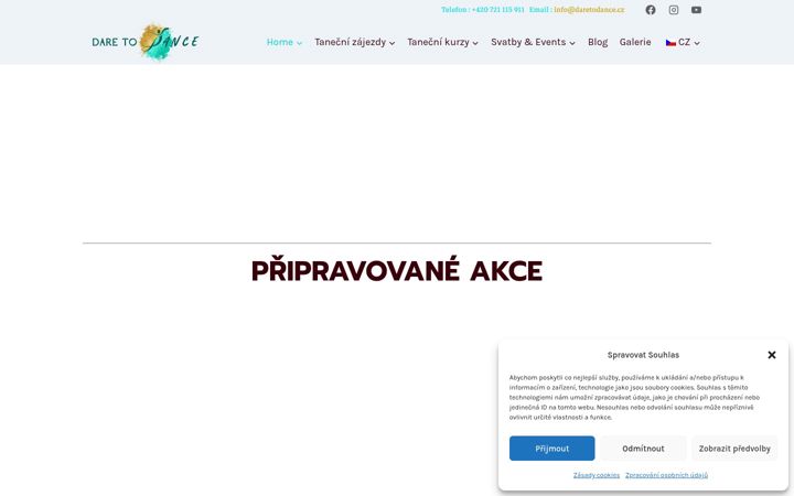 Zrzut ekranu daretodance.cz