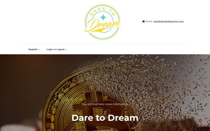 Screenshot of daretodreaminc.com