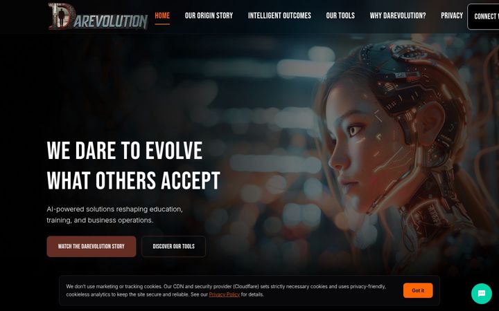Ekraanipilt saidist darevolution.com.au