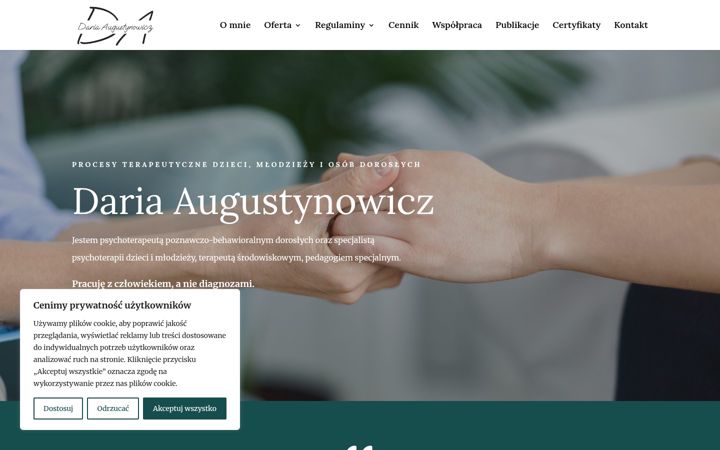 Screenshot του dariaaugustynowicz.pl