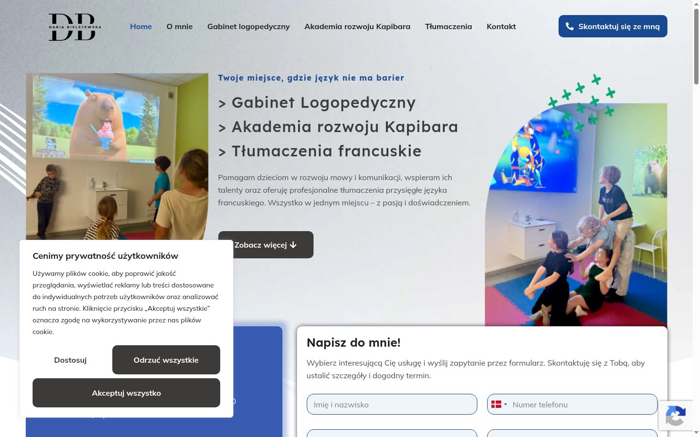 Posnetek zaslona pasice za privolitev, prikazane pred kakršno koli interakcijo
