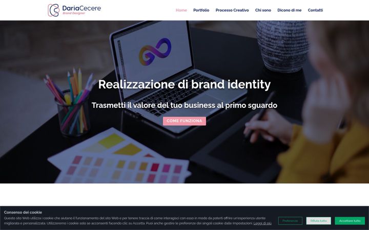 Screenshot of dariacecere.com