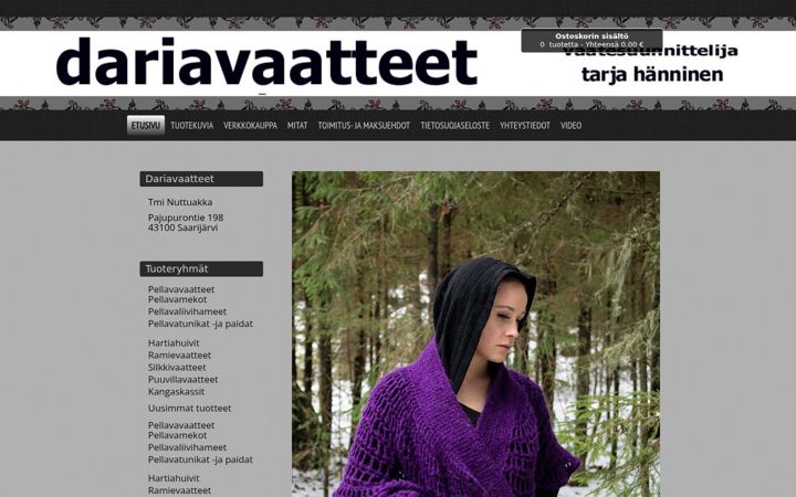 Screenshot di dariavaatteet.fi