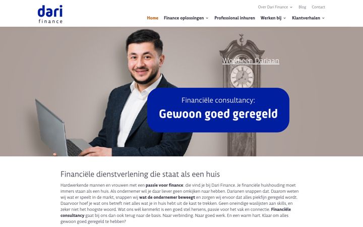 Ekrano kopija darifinance.nl
