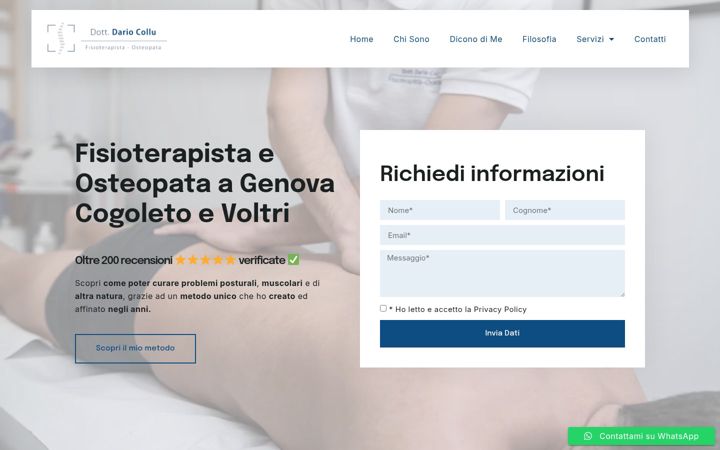 Screenshot von dariocollu.it