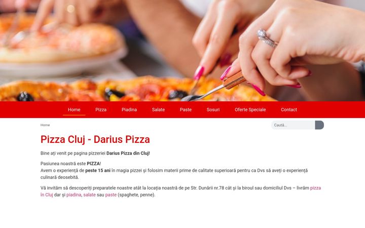 Ekrānuzņēmums no dariuspizza.ro