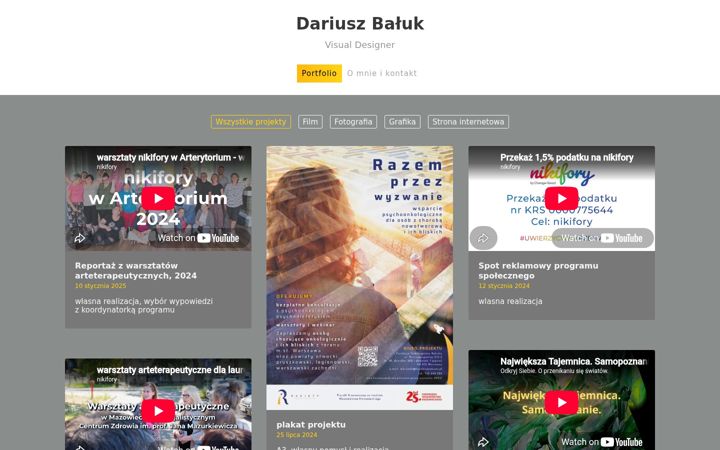 Screenshot van dariuszbaluk.pl