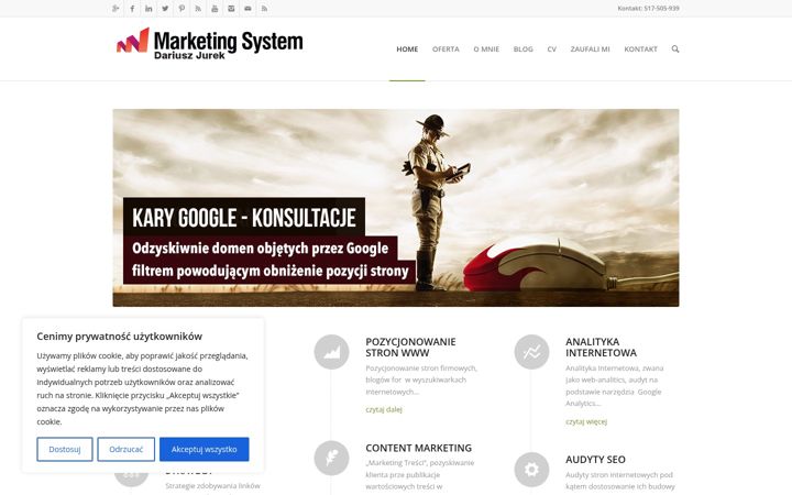 Screenshot of dariuszjurek.pl
