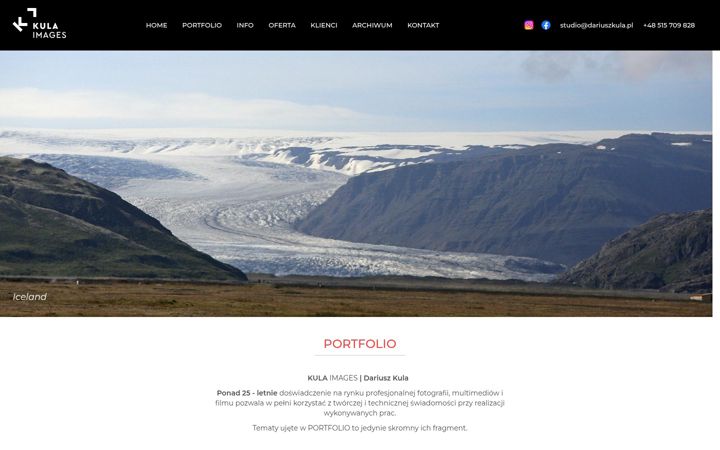 Screenshot van dariuszkula.pl
