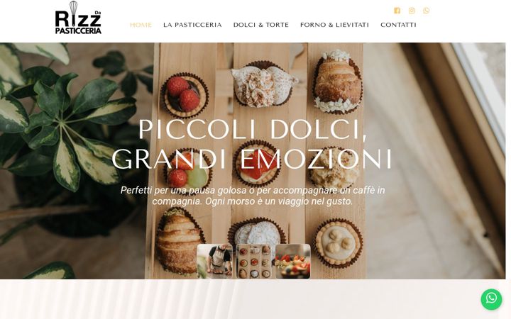 Screenshot of darizzpasticceria.com