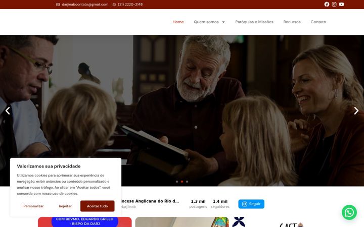 Screenshot stránky darjieab.org.br