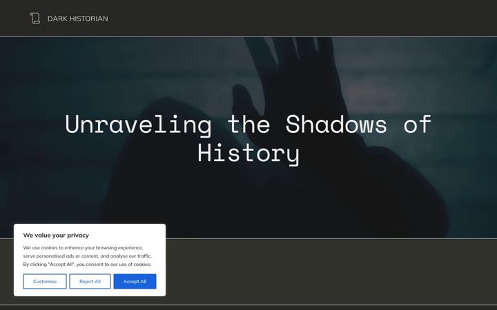 Screenshot of dark-historian.com