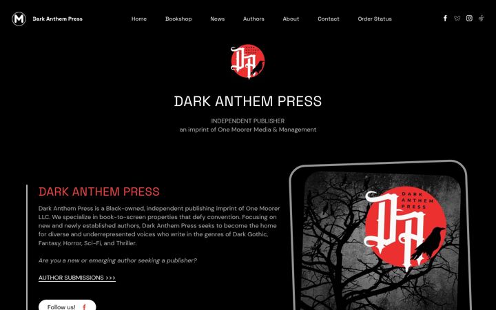Screenshot of darkanthempress.com