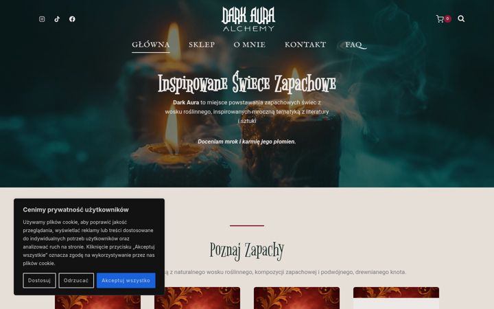 Screenshot van darkaura.pl