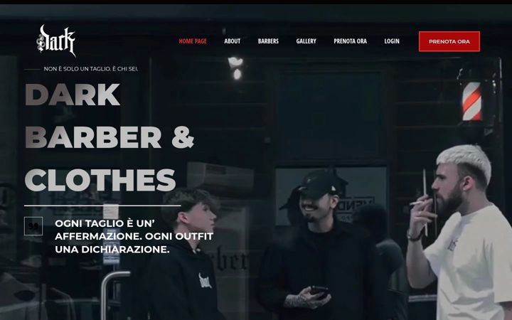 Screenshot of darkbarberclothes.it