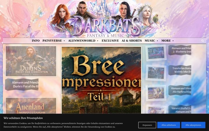 Screenshot of darkbats-fantasy.de