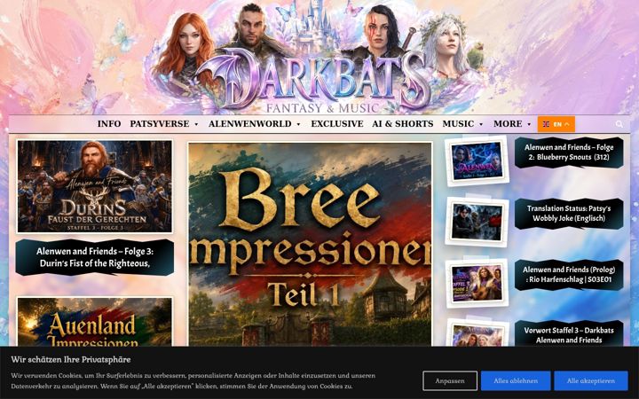 Screenshot of darkbatsfantasy.eu
