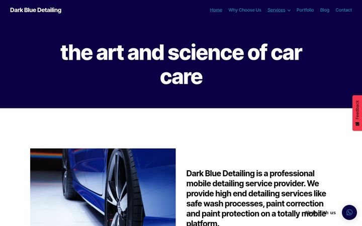 Screenshot of darkbluedetailing.com