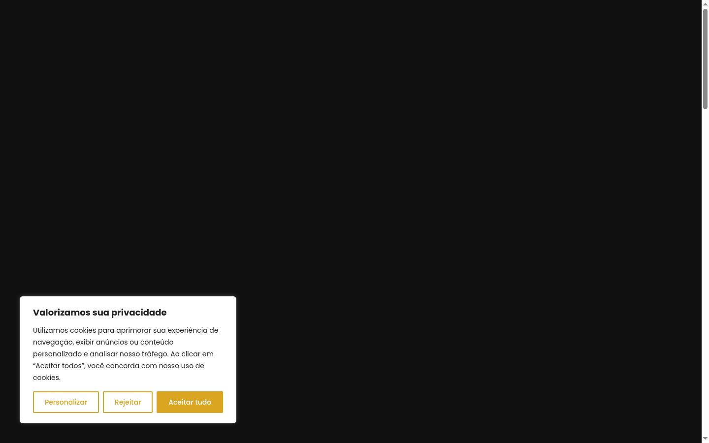 Skärmbild av samtyckesbannern som visades före någon interaktion