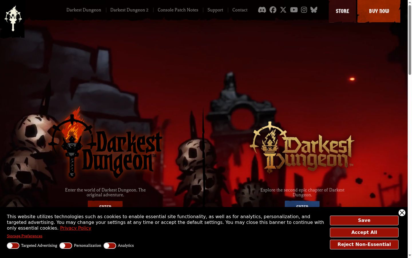 Captura de pantalla del banner de consentimiento mostrado antes de cualquier interacción